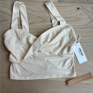 Reformation ivory knit top